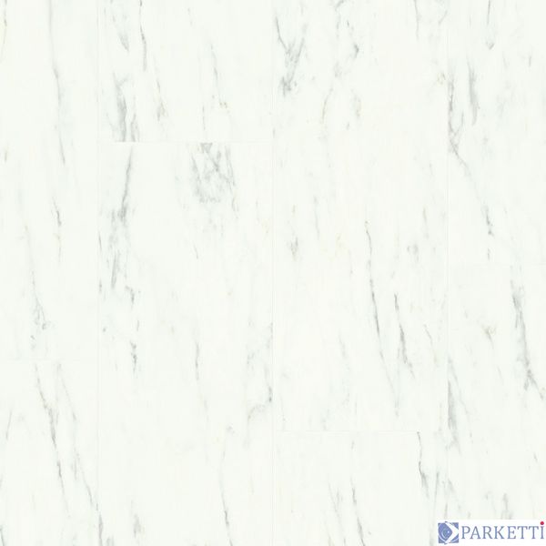 Quick-Step AMGP40136 Белый каррарский мрамор, виниловый пол Ambient Glue Plus Livyn AMGP40136 фото