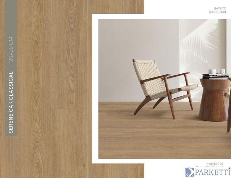 Tarkett Serene Oak Classical Art Vinyl ModularT 70 257102004 клейова вінілова плитка Tarkett Modul 257102004 фото