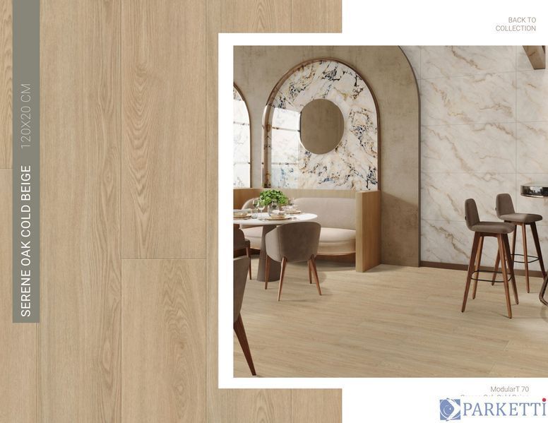 Tarkett Serene Oak Cold Beige Art Vinyl ModularT 70 257102001 клейова вінілова плитка Tarkett Modul 257102001 фото