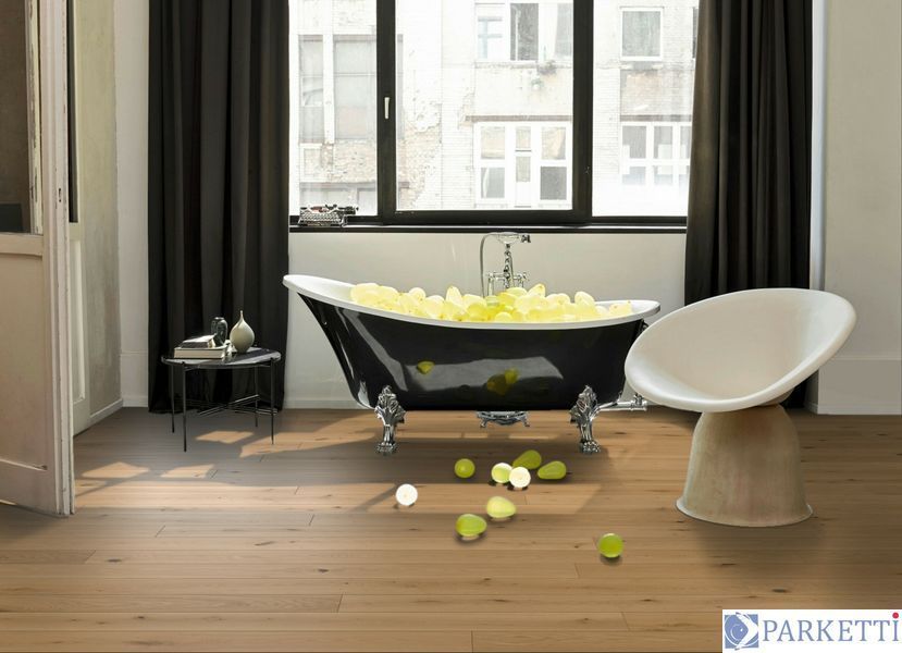 Parador 1748905 Trendtime 4 V4 Дуб Lugana light-whitewashed Рустик, брашована текстура, натуральна олія, паркетна дошка Parador 1748905 фото