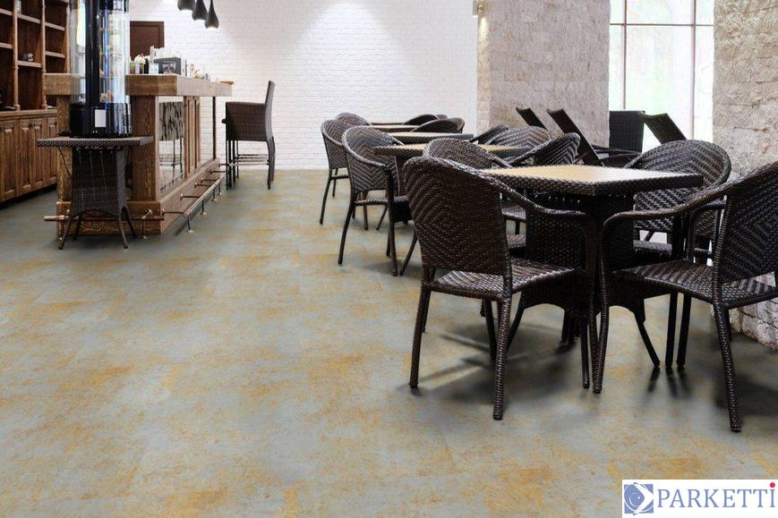 Expona Commercial Stone and Abstract PUR 5096 Distressed Gold Plate, виниловая плитка клеевая Polyflor Expona Commercial 5096 фото