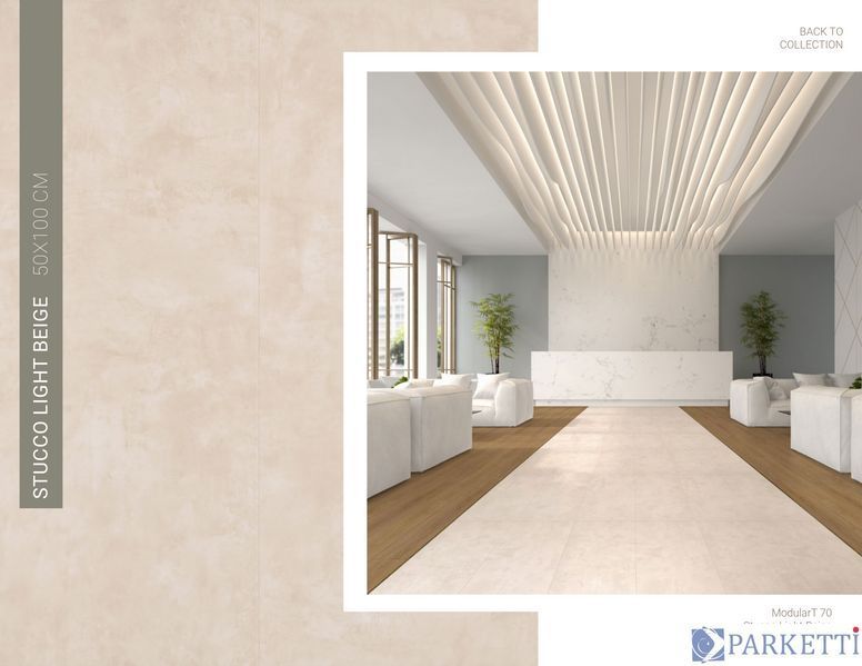 Tarkett Stucco Light Beige Art Vinyl ModularT 70 257102013 клейова вінілова плитка Tarkett Modul 257102013 фото