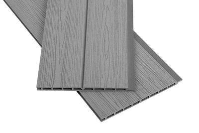 Панель фасадна Polymer & Wood Сірий Панель Полимервуд Серый фото