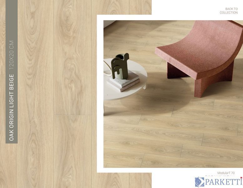 Tarkett Origin Oak Light Beige Art Vinyl ModularT 70 257102021 клейова вінілова плитка Tarkett Modul 257102021 фото