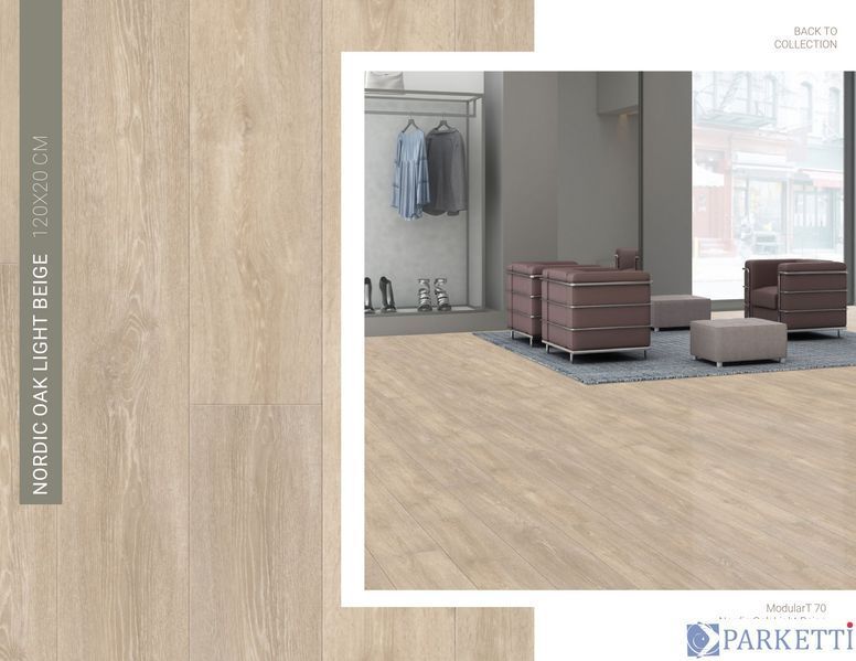 Tarkett Nordic Oak Light Beige Art Vinyl ModularT 70 257102007 клеевая виниловая плитка Tarkett Modul 257102007 фото